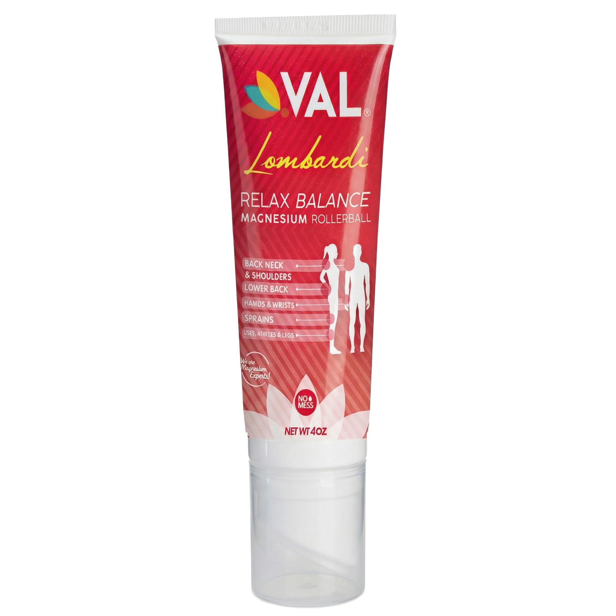 VAL Magnesium Roll-On front view with stainless steel rollerballs