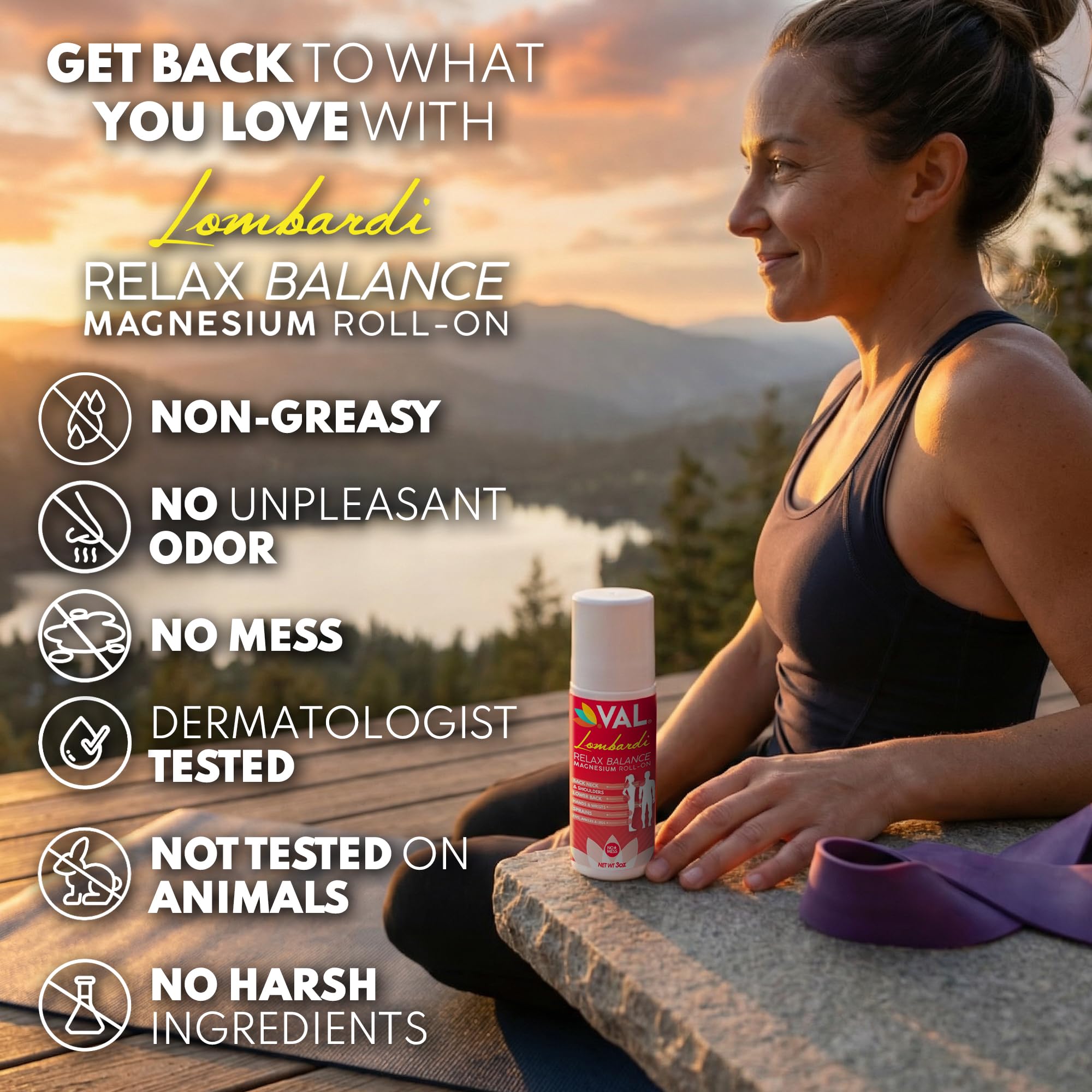 VAL Magnesium Roll-On lifestyle image at gym