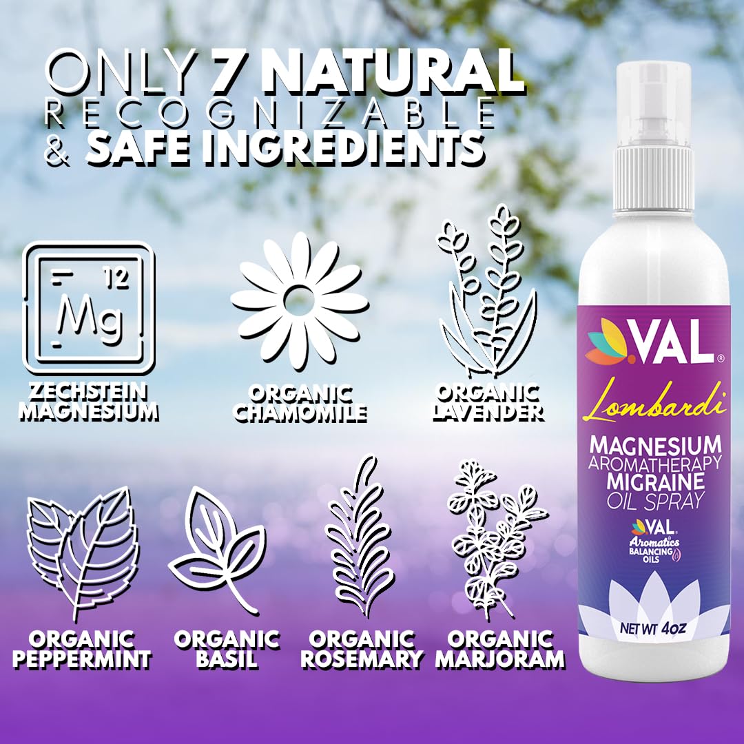 VAL Magnesium Spray 100ml close-up of spray application