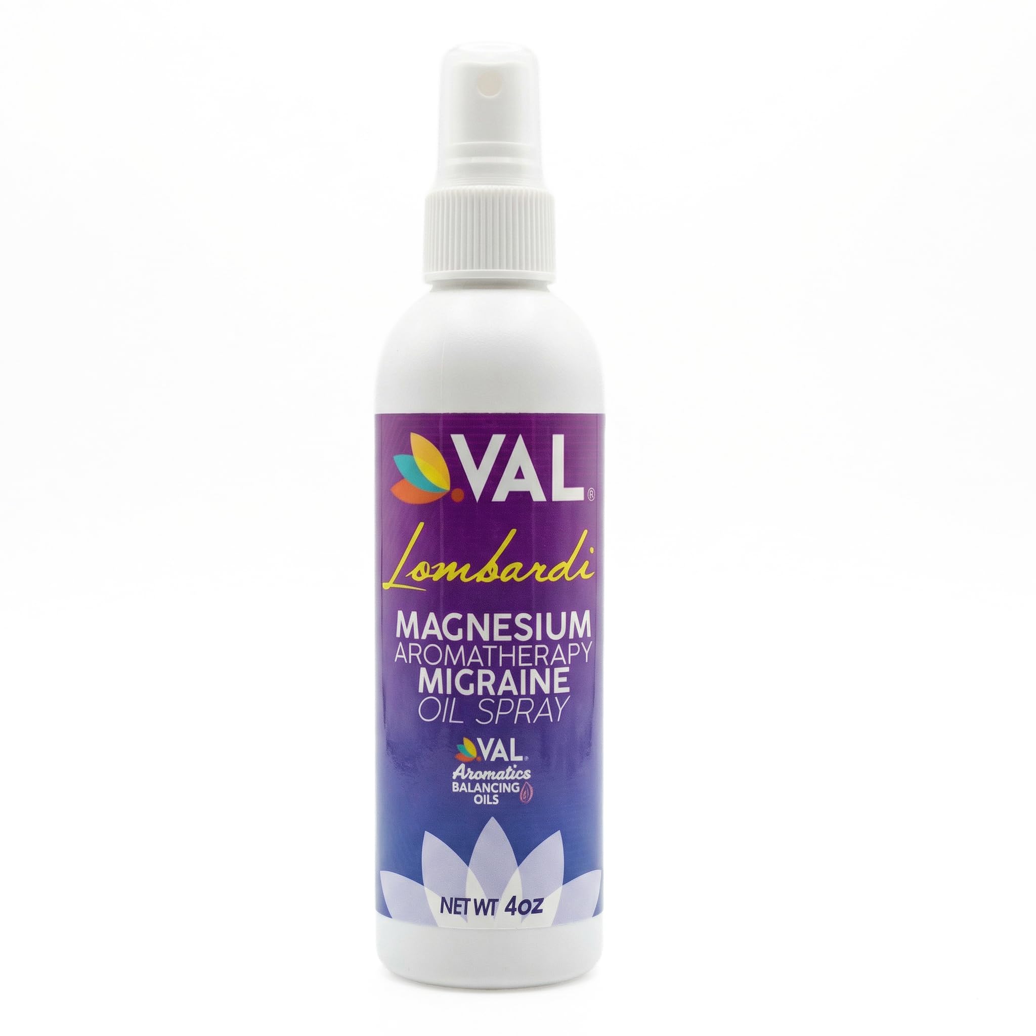 VAL Magnesium Spray 100ml front view with essential oils