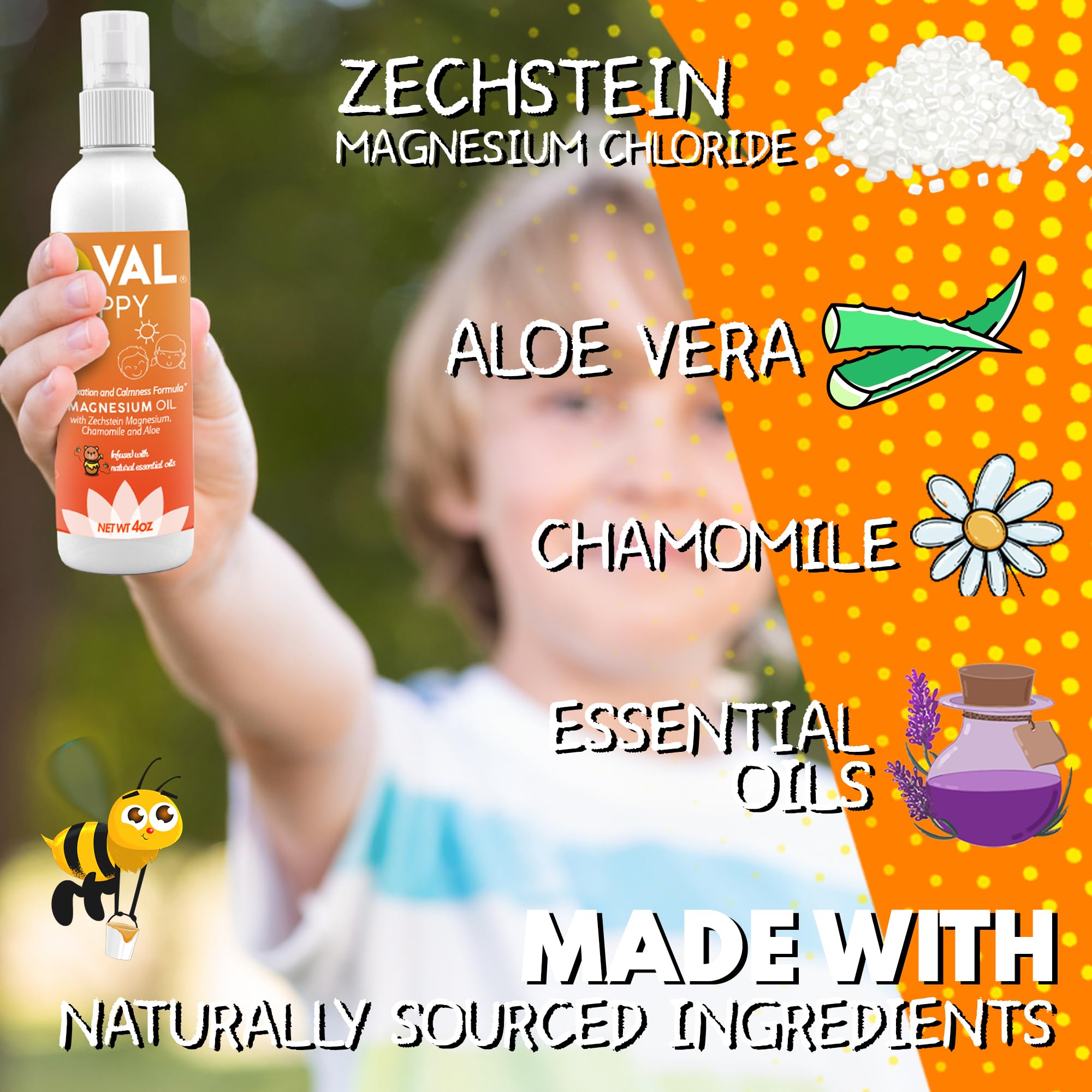 VAL Magnesium Spray for Children 118ml back view