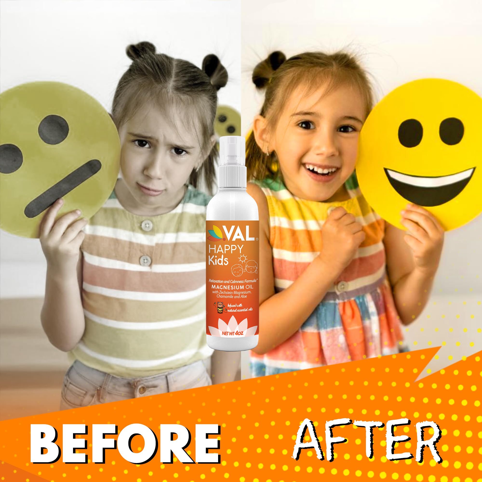 VAL Magnesium Spray for Children 118ml in travel bag