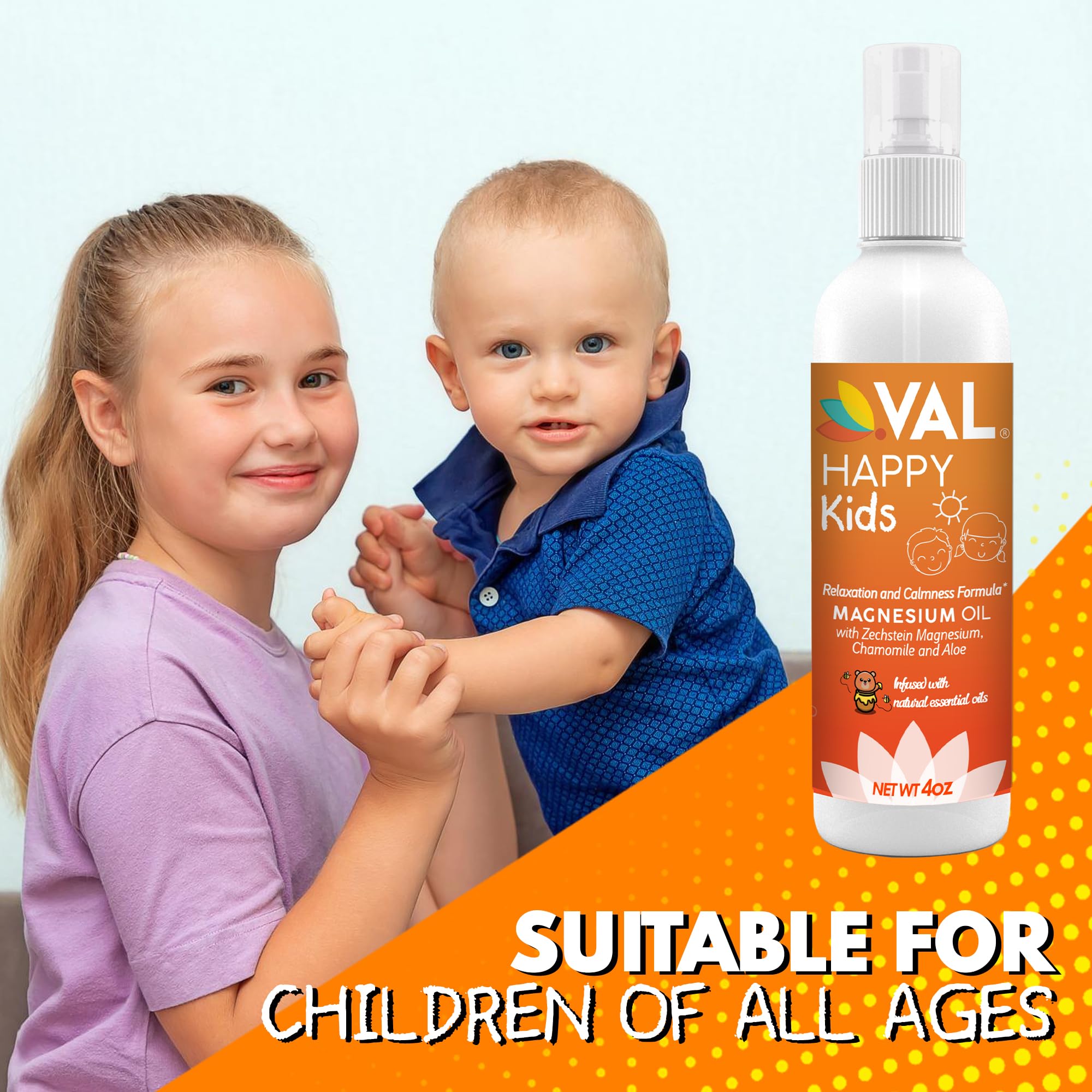VAL Magnesium Spray for Children 118ml with calming essential oils