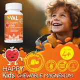 VAL Magnesium Supplement for Kids nutritional information on the back of packaging
