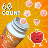 VAL Magnesium Supplement for Kids with a glass of water