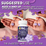 VAL Magnesium Tablets for Kids, close-up of the tablets
