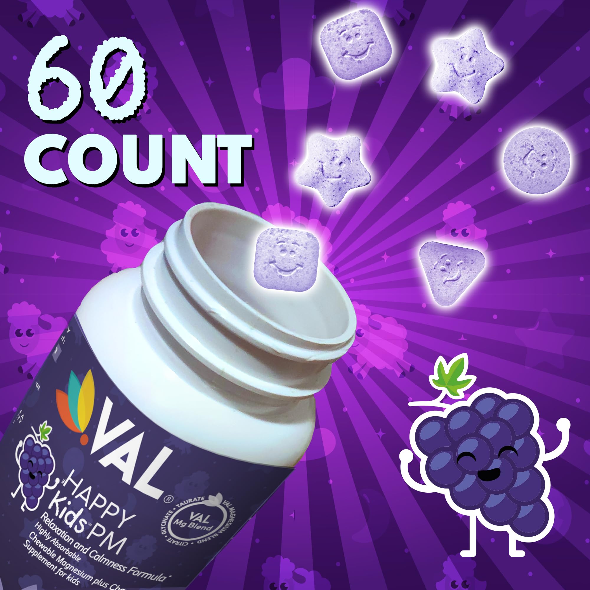 VAL Magnesium Tablets for Kids, lifestyle scene with a child