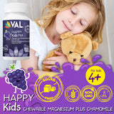 VAL Magnesium Tablets for Kids, side view of the bottle