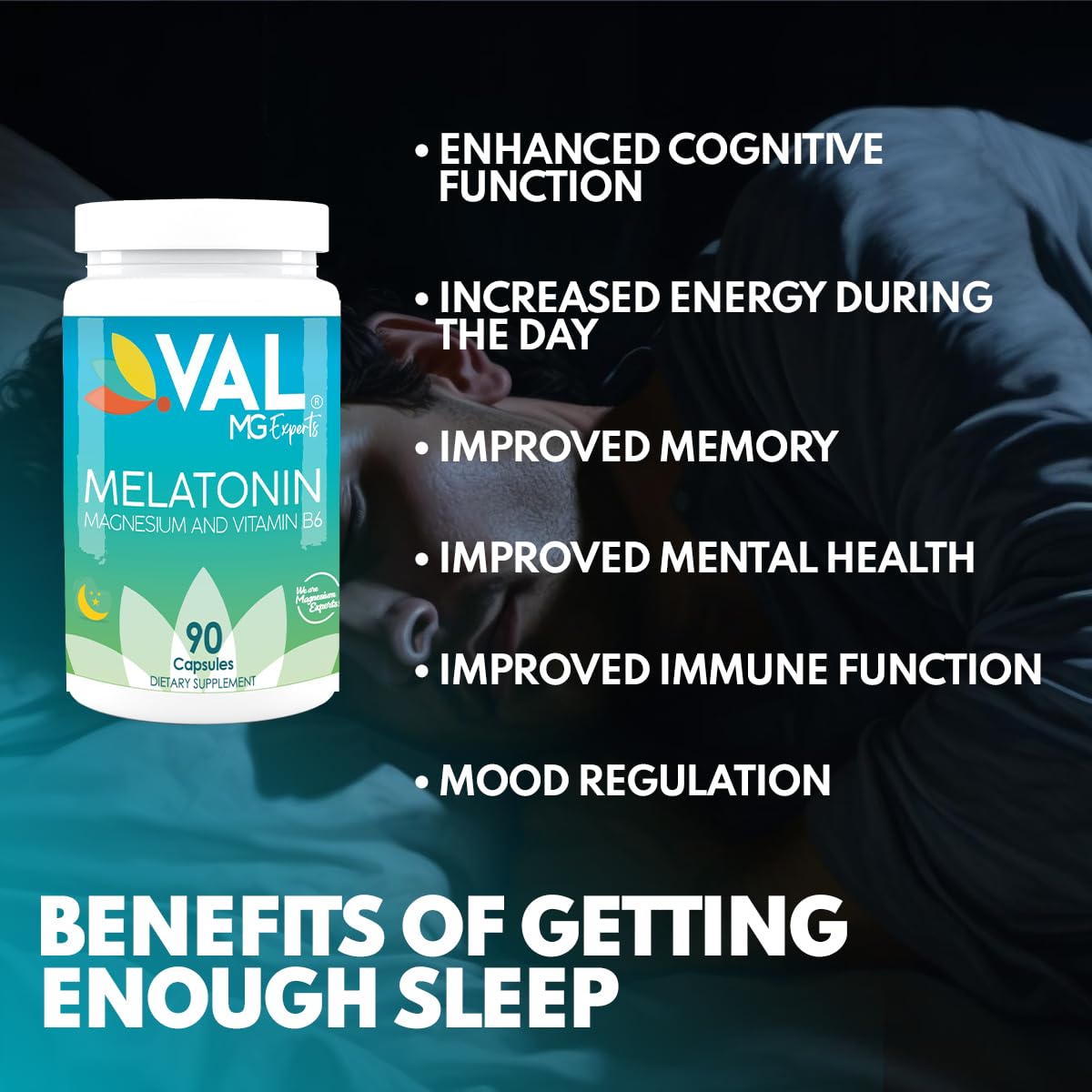 VAL Sleep Supplement Capsules close-up of capsule