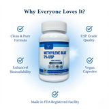 Valboren Labs Methylene Blue Capsules on a wooden table