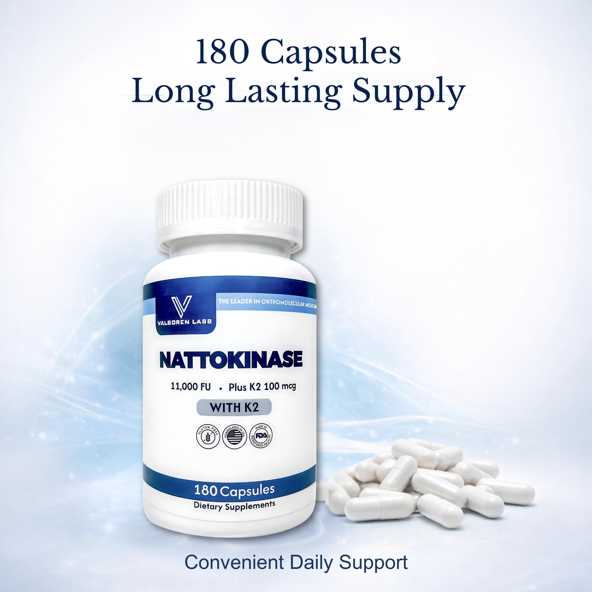 Valboren Labs Nattokinase Supplement ingredients list
