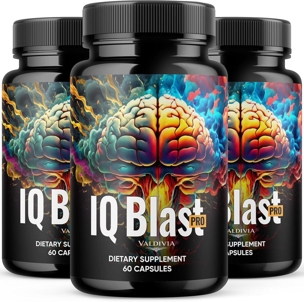 Valdivia IQ Blast Pro Capsules front view with packaging