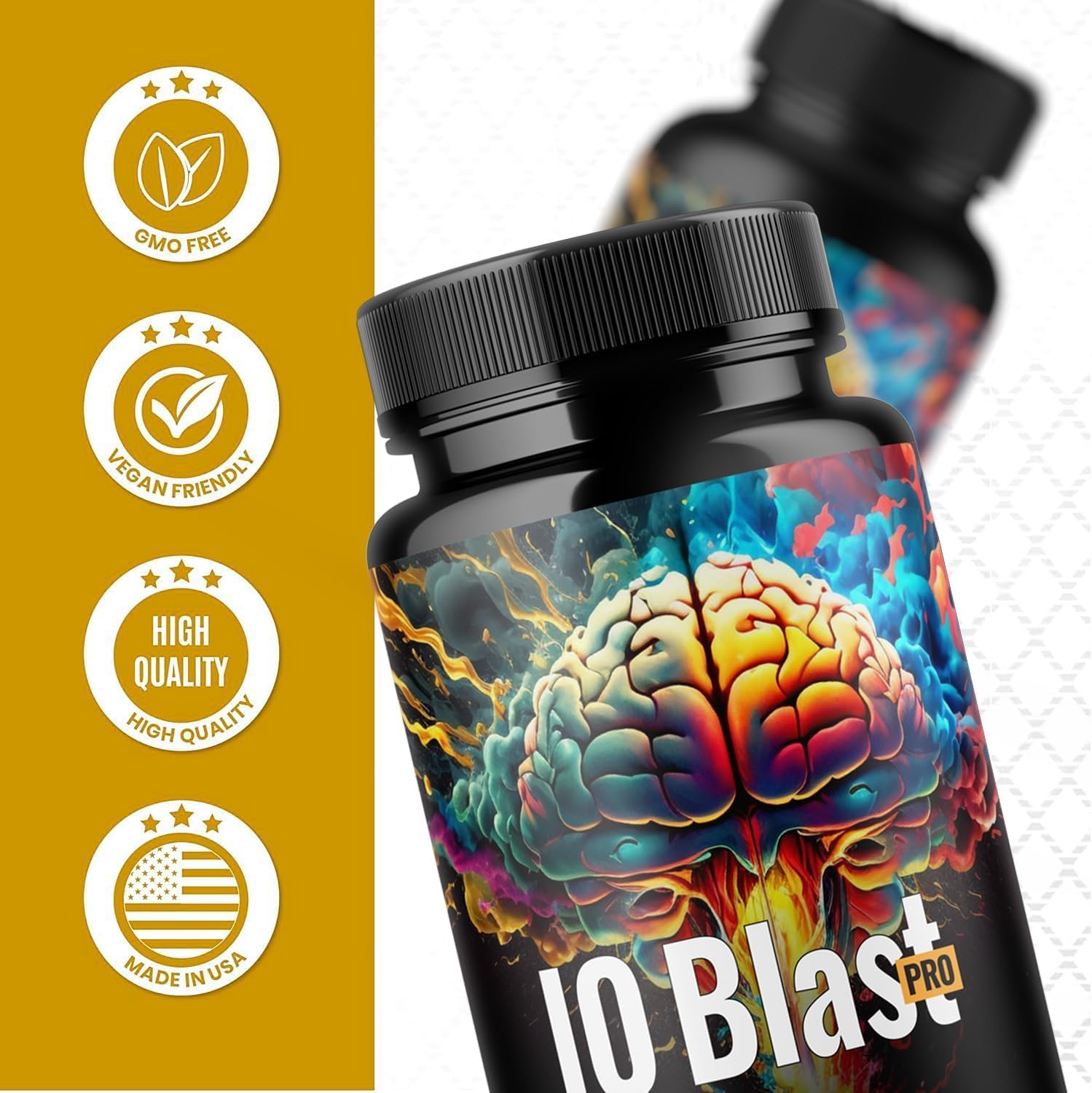 Valdivia IQ Blast Pro Capsules with a glass of water