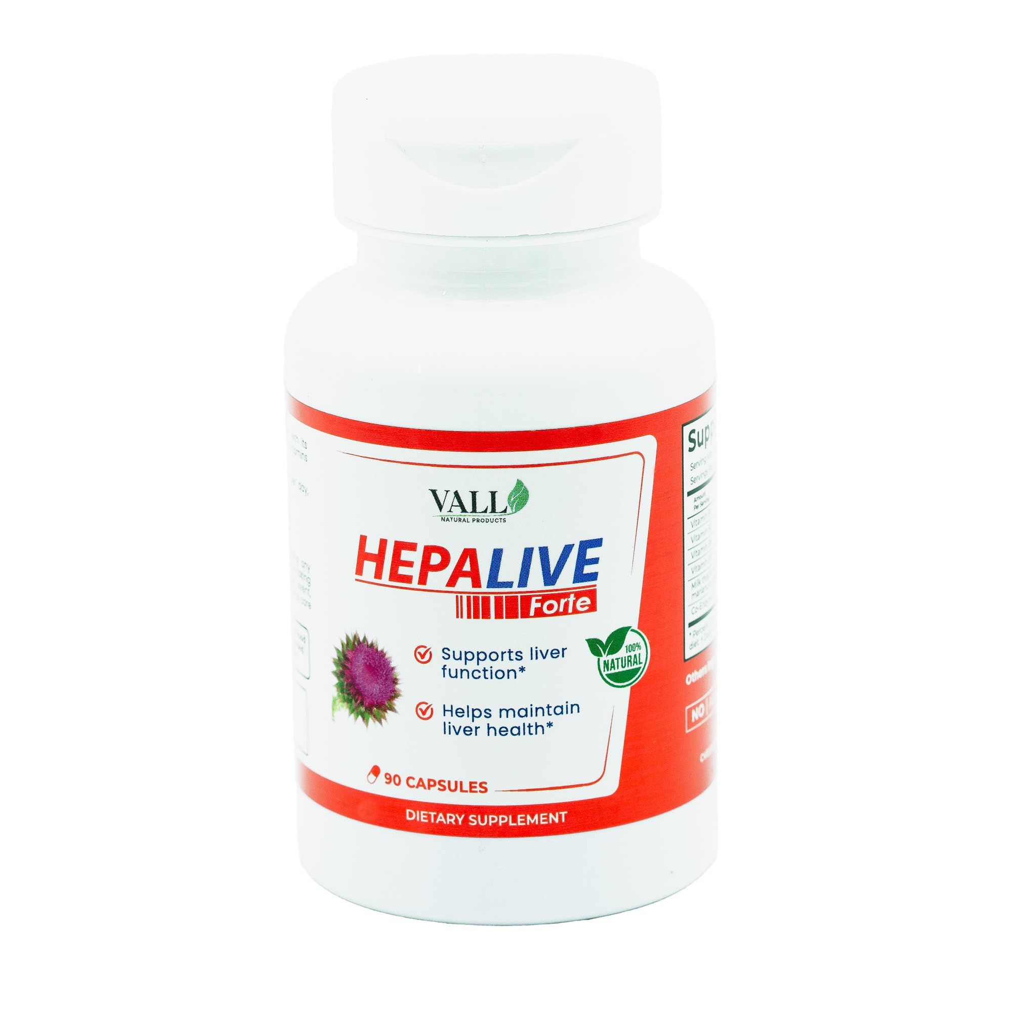 Vall Natural Products Milk Thistle Supplement front view