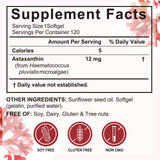 Valleylux Astaxanthin Supplements 12mg softgel close-up