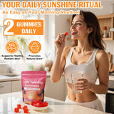 Valleylux Daily Tanning Gummies back view showing nutritional information