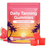 Valleylux Daily Tanning Gummies front view with watermelon flavour