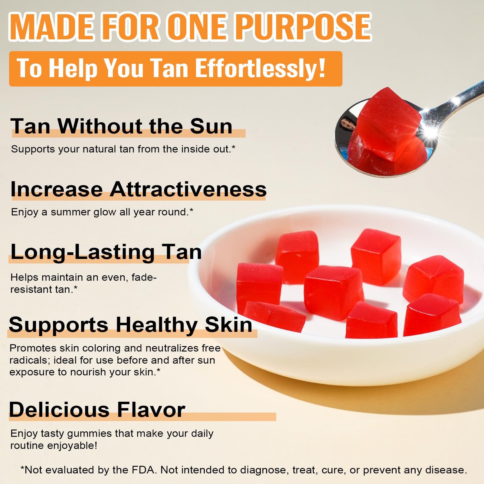 Valleylux Daily Tanning Gummies in a bowl with fresh watermelon