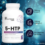 Valleywave Labs 5-HTP Supplement side view showing capsule details