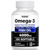 VANI Omega-3 Fish Oil Softgels 4000MG front view