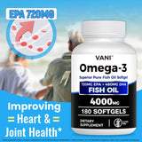 VANI Omega-3 Fish Oil Softgels nutritional information