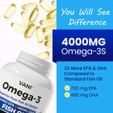 VANI Omega-3 Fish Oil Softgels packaging details