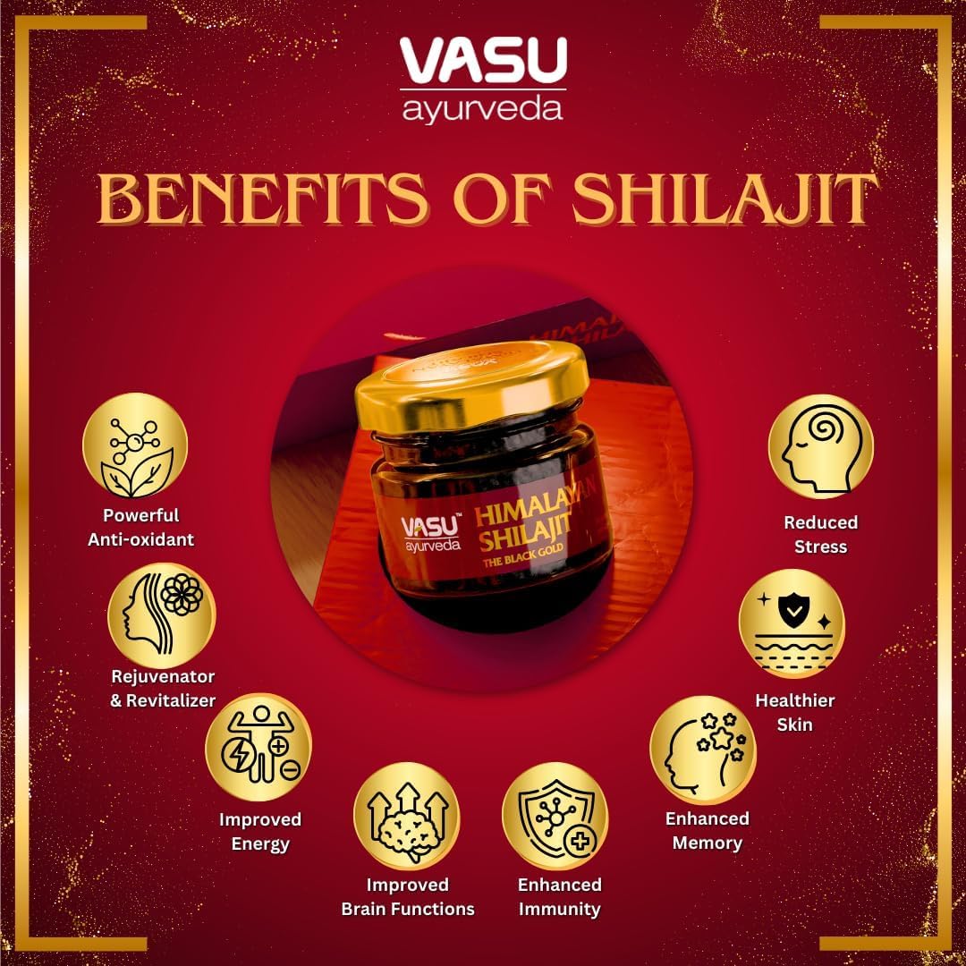 Vasu Himalayan Shilajit Resin in a glass of water