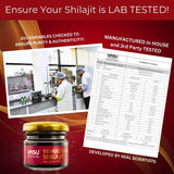 Vasu Himalayan Shilajit Resin on a wooden table