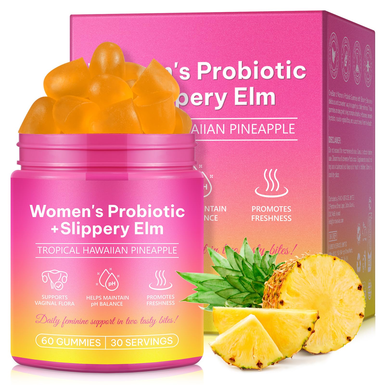 Vawcrn Women Probiotic Gummies 60 count front view