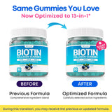 Vazatisi Biotin Gummies 15,000 mcg side view of jar