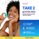 Vazatisi Biotin Gummies with fresh blueberries