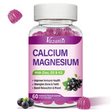 Vazatisi Calcium Gummies bottle front view with elderberry flavour