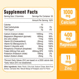 Vazatisi Calcium Gummies bottle with mango and pineapple flavour