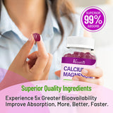 Vazatisi Calcium Gummies with a measuring spoon