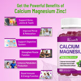 Vazatisi Calcium Gummies with nutritional ingredients displayed