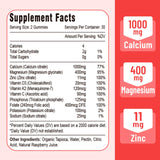 Vazatisi Calcium Magnesium Zinc Gummies raspberry flavour close-up