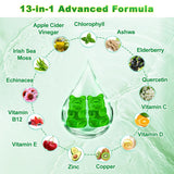 Vazatisi Chlorophyll Gummies side view showing apple flavour