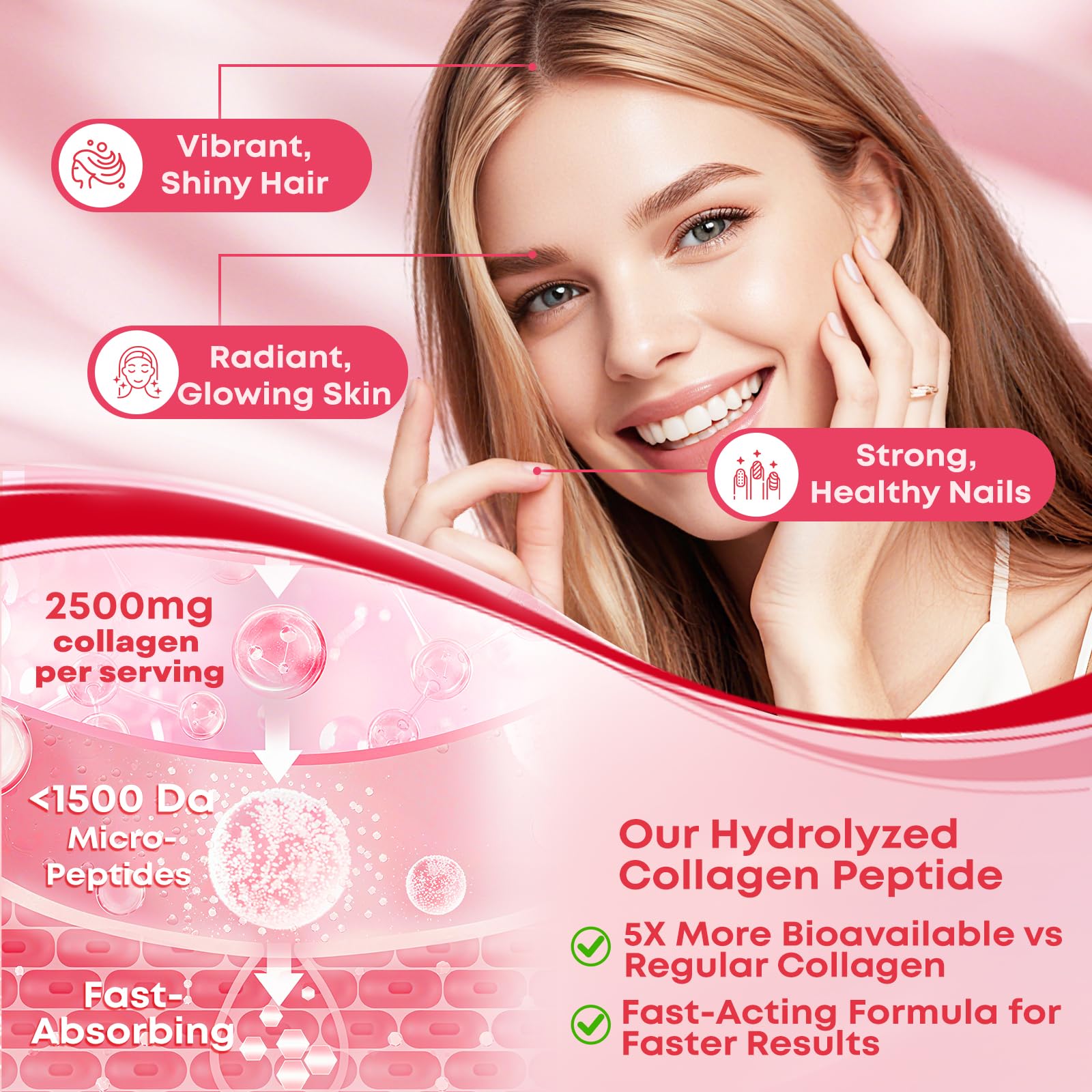 Vazatisi Collagen Gummies 300g packaging side view