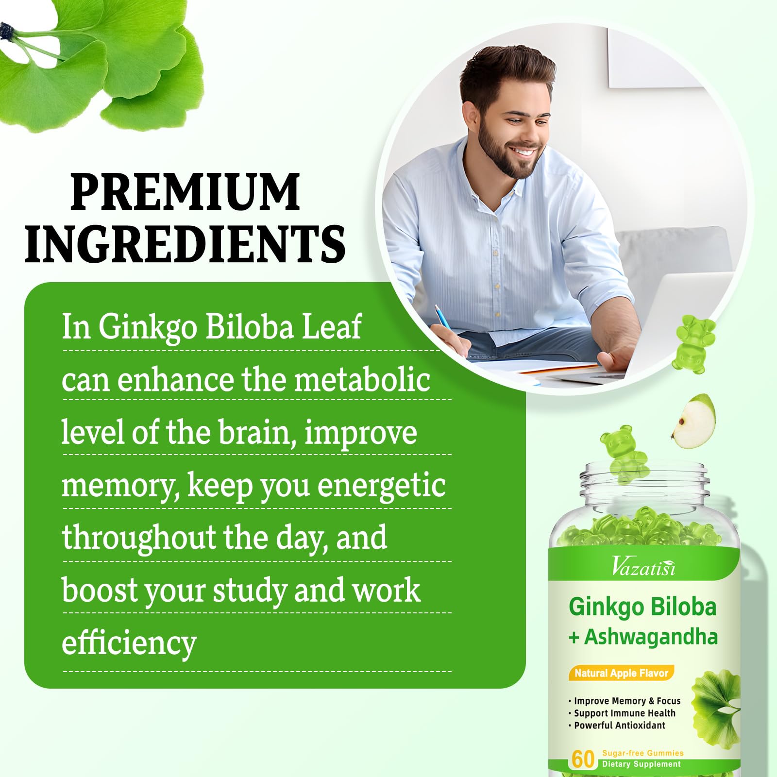 Vazatisi Ginkgo Biloba Gummies nutritional information