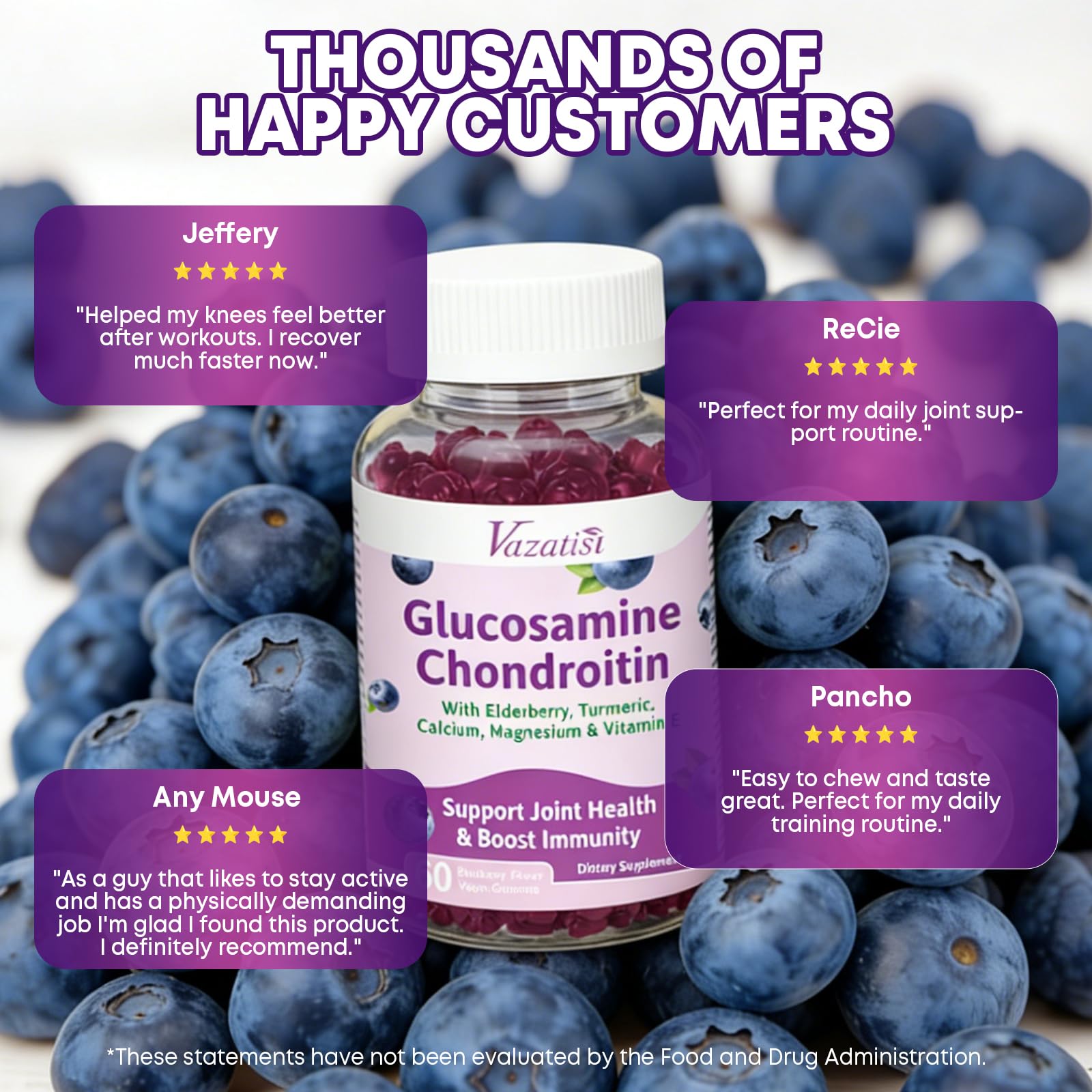 Vazatisi Glucosamine Chondroitin Gummies nutritional information