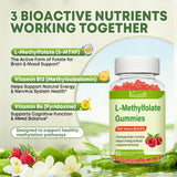 Vazatisi L-Methylfolate Gummies raspberry flavour close-up