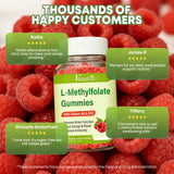 Vazatisi L-Methylfolate Gummies with fresh raspberries