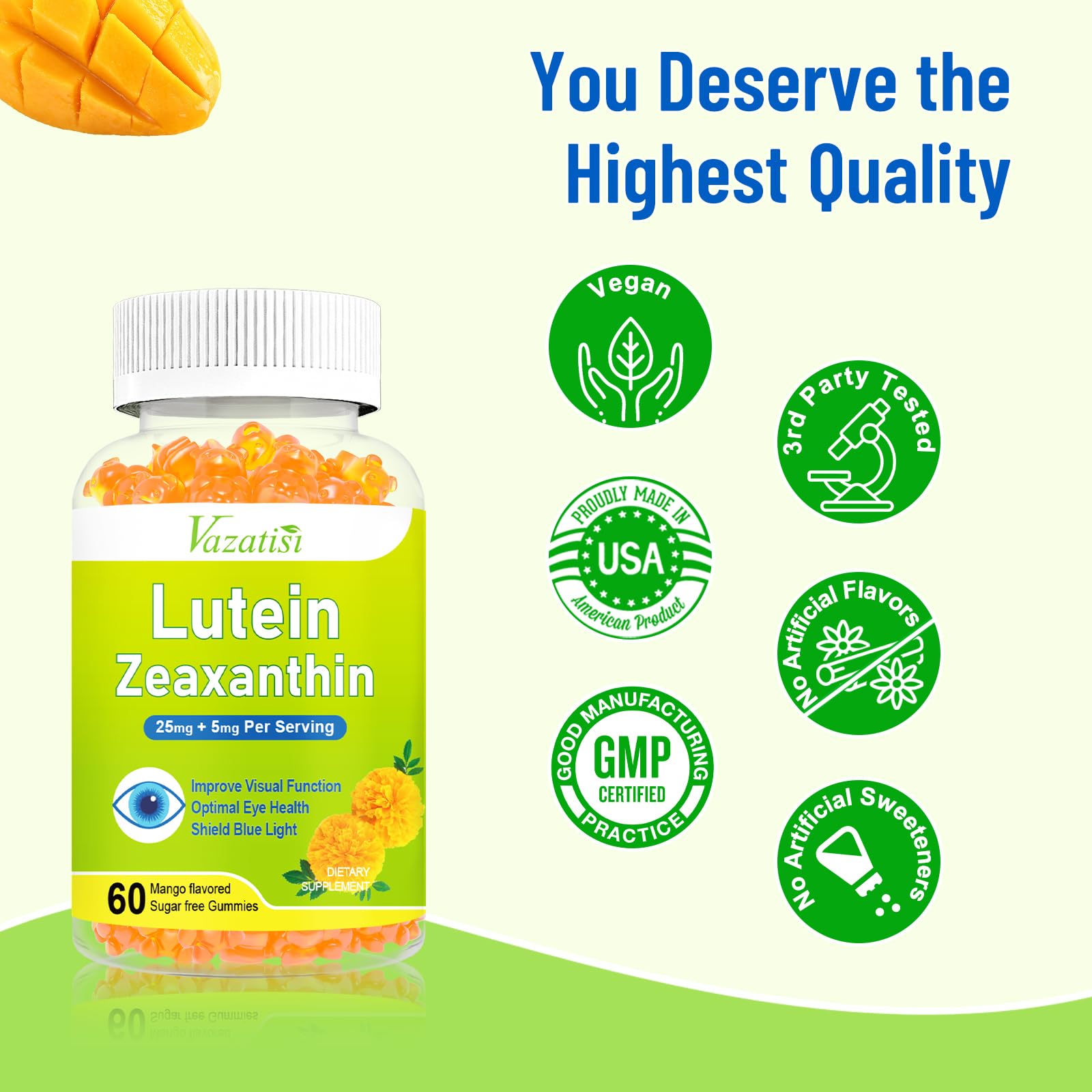 Vazatisi Lutein Gummies nutritional information