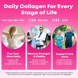 Vazatisi Multi-Collagen Gummies lifestyle scene with a glass of water