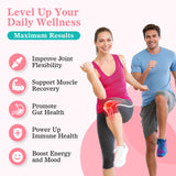 Vazatisi Multi-Collagen Peptides Gummies showing strawberry flavour