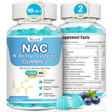 Vazatisi NAC Gummies bottle front view with blueberry flavour