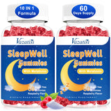 Vazatisi Sleep Gummies front view with raspberry flavour