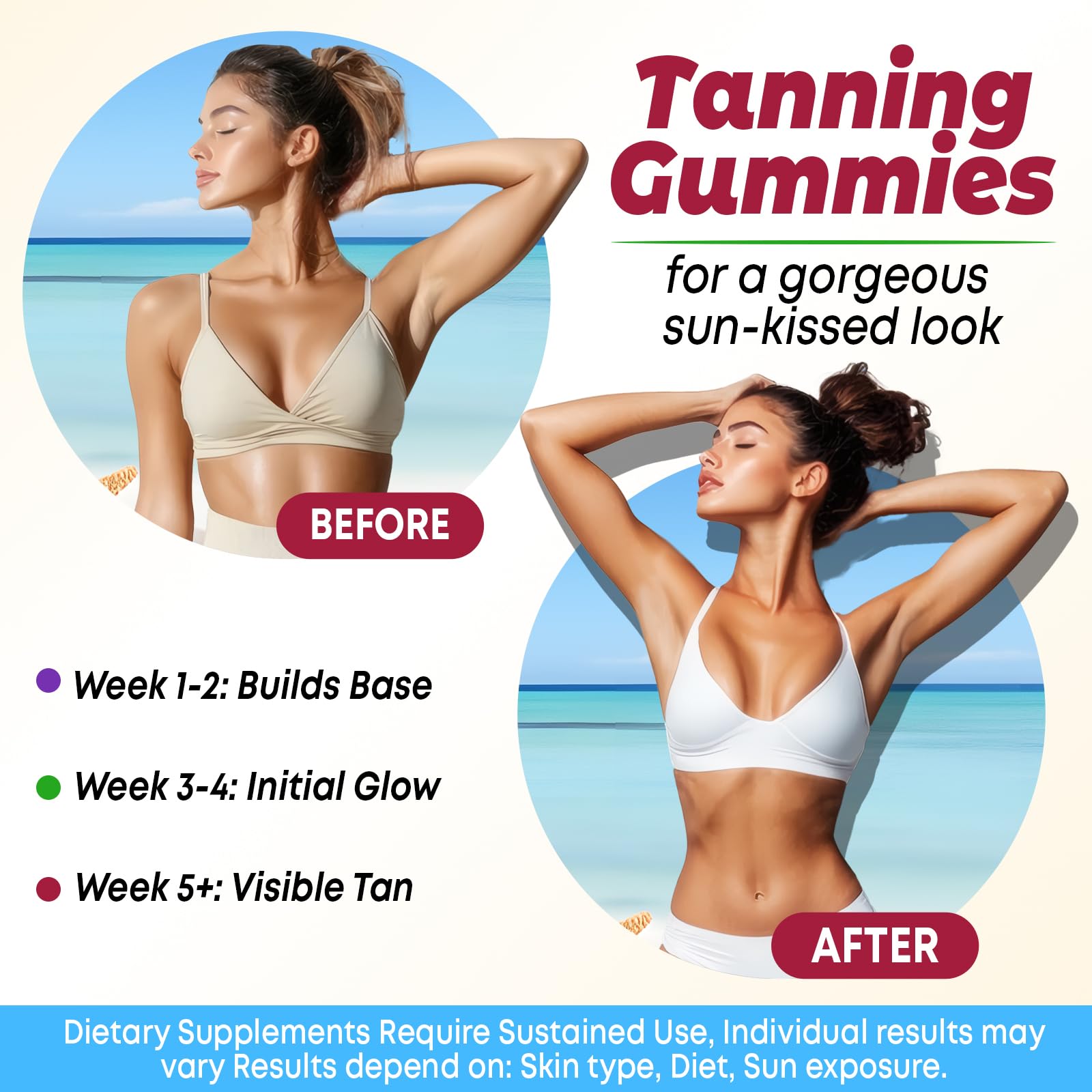 Vazatisi Tanning Gummies ingredients list