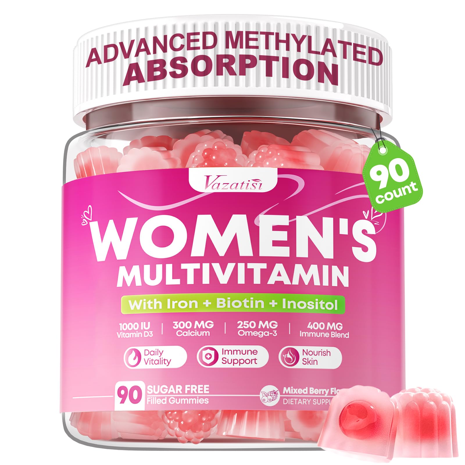 Vazatisi Women's Multivitamin Gummies bottle front view
