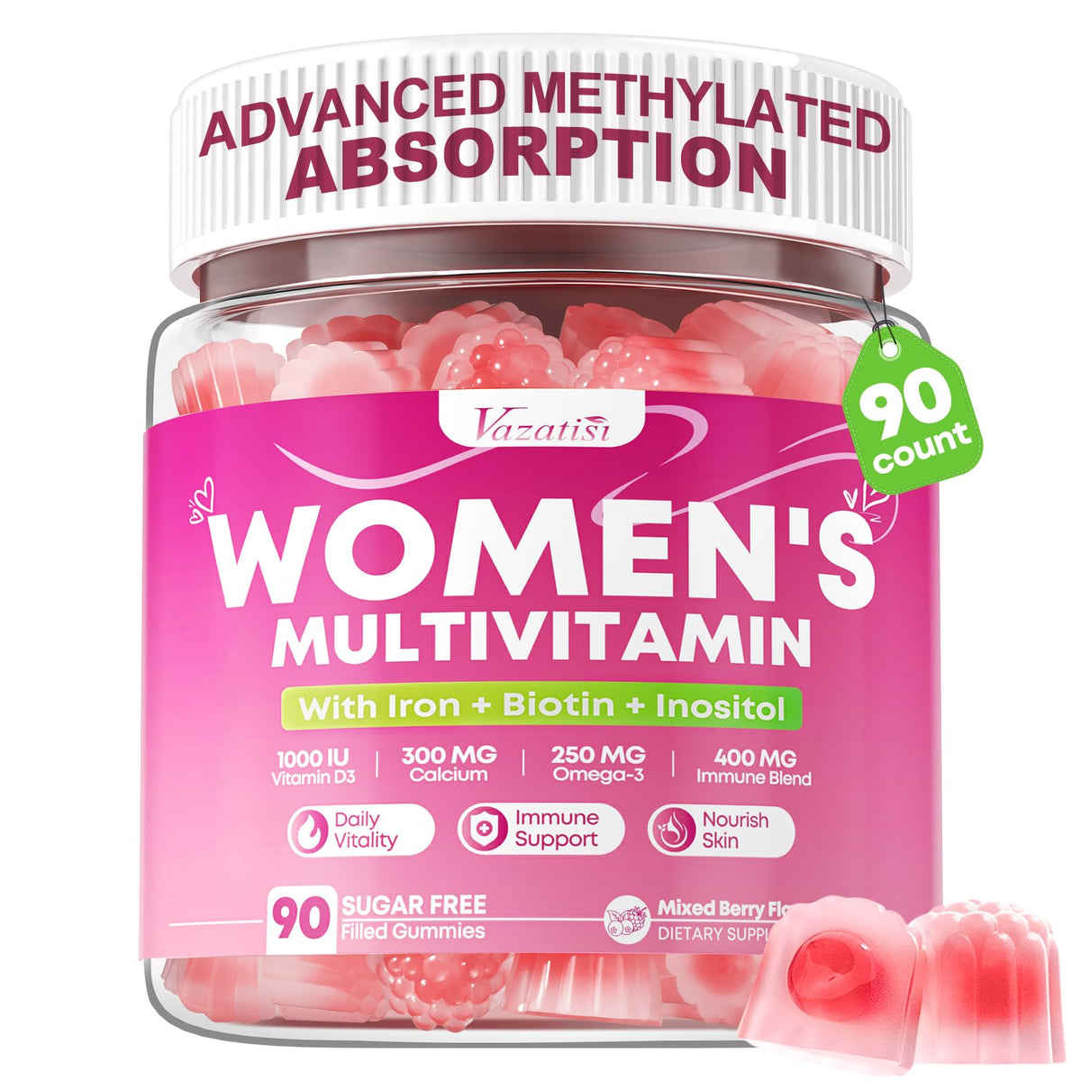 Vazatisi Women's Multivitamin Gummies bottle front view